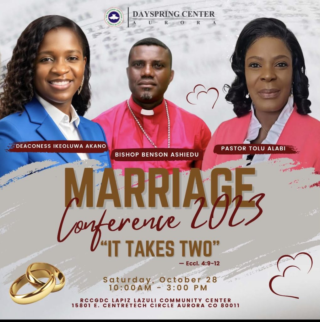 MARRIAGE CONFERENCE 2023 – RCCG | Dayspring Centre Aurora